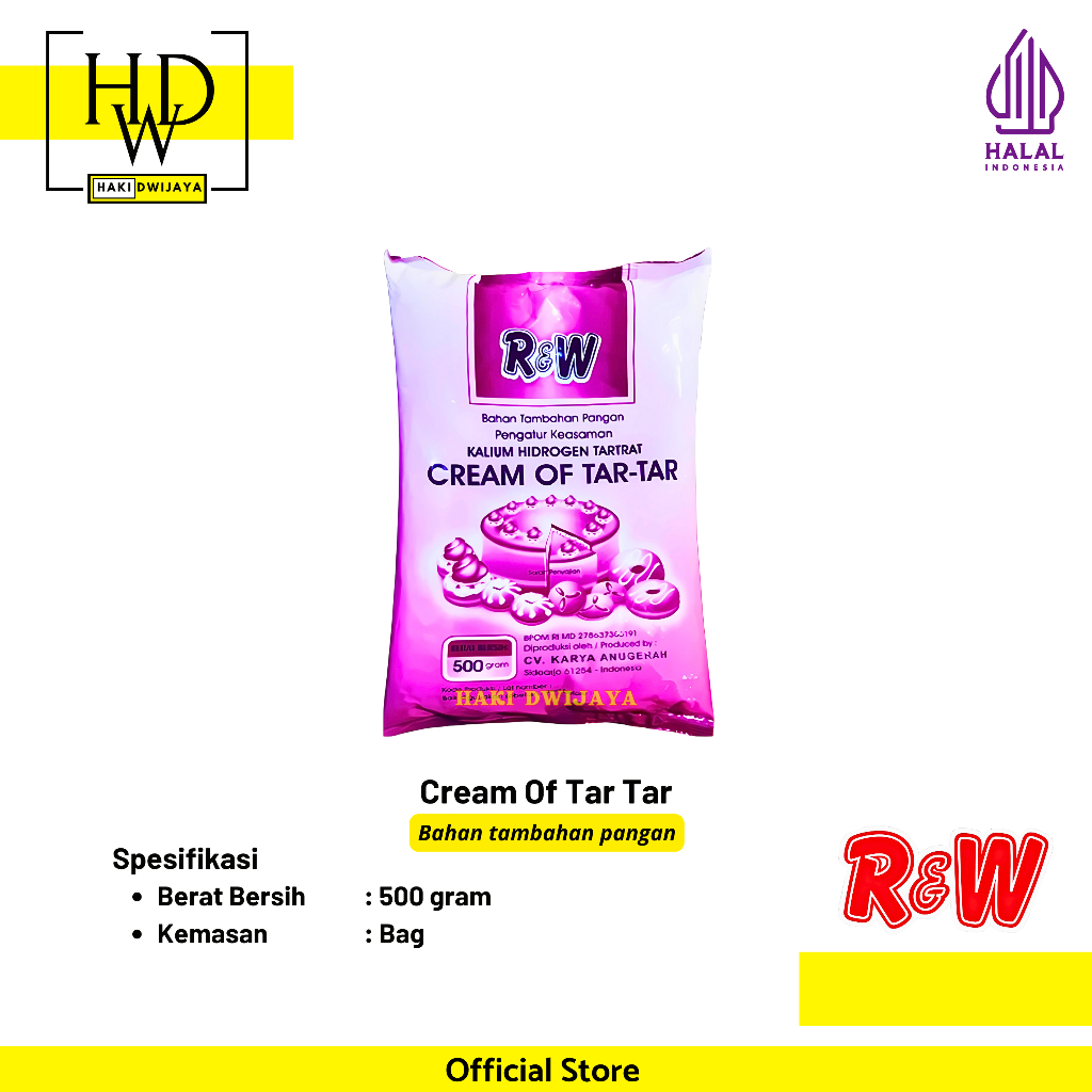 

[500gr] Rajawali R&W Cream of Tar-tar / Krim Tartar