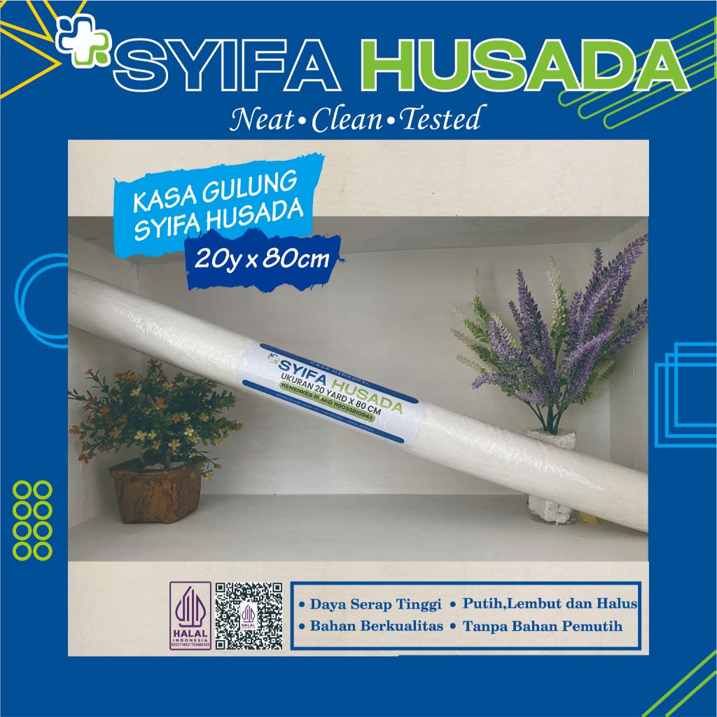 kasa Gulung 20 yard/ 18 Meter (20 y X 80 cm) / Kasa panjang 18 Meter Lebar 80cm/ Kasa / Syifa Husada