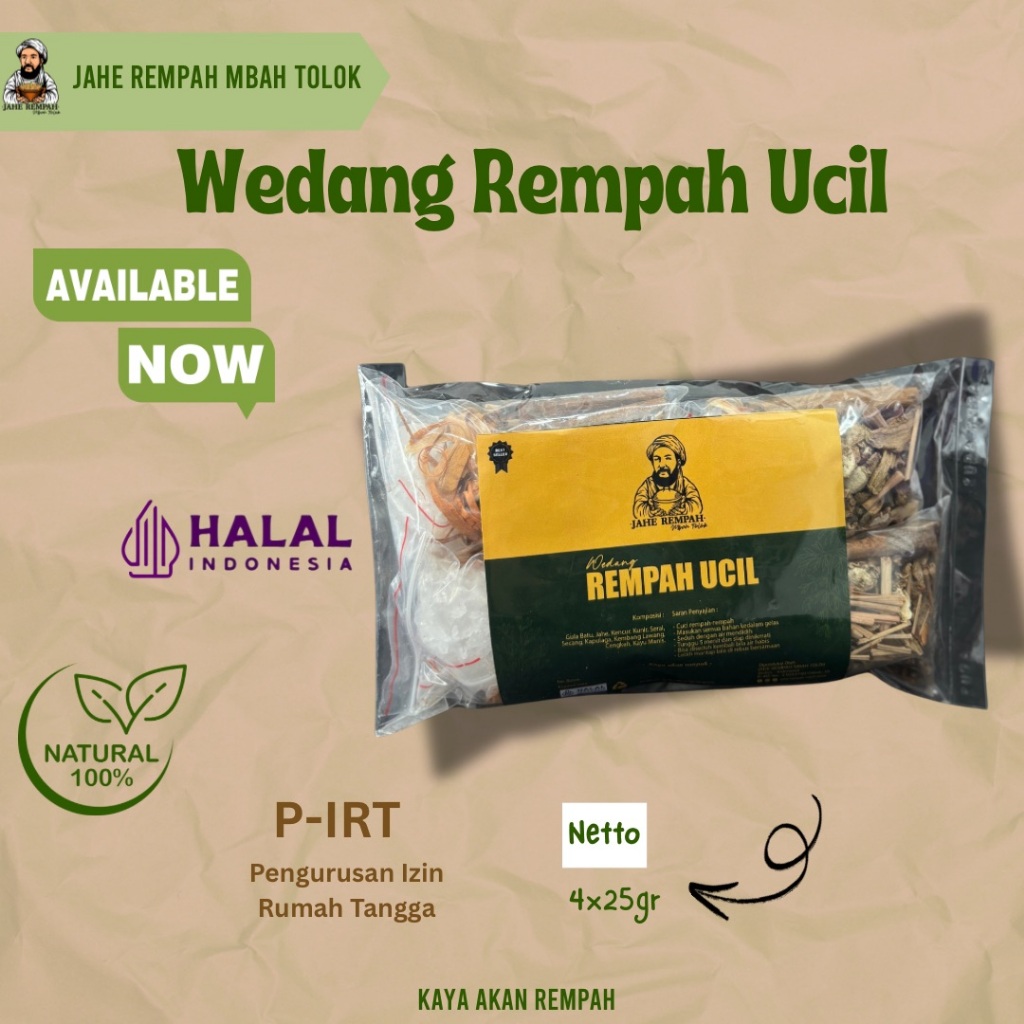 

JAHE REMPAH UCIL SPESIAL UNTUK BADAN CAPEK-CAPEK Herbal
