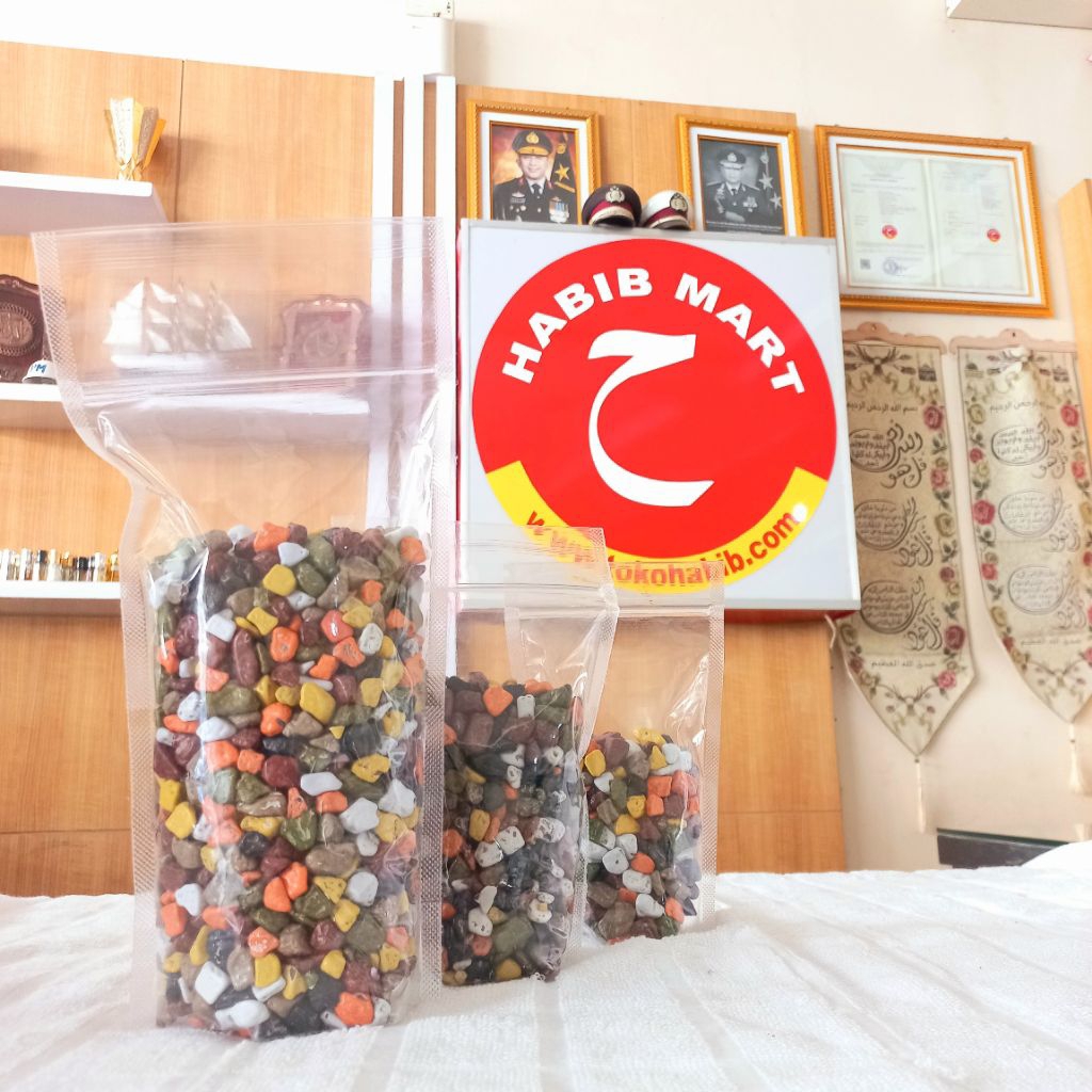 

Permen Coklat Batu Warna Warni – 1kg / 500gr / 250gr | Cokelat Unik | Habib Mart