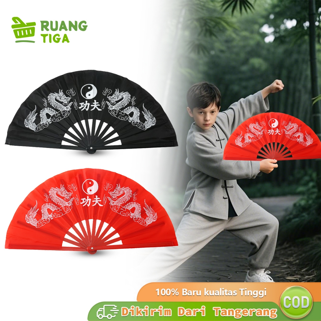 Kipas Tangan Lipat Taichi Kipas Seni Tari Kipas Lipat China Kipas Silat Taichi Naga Kipas Silat