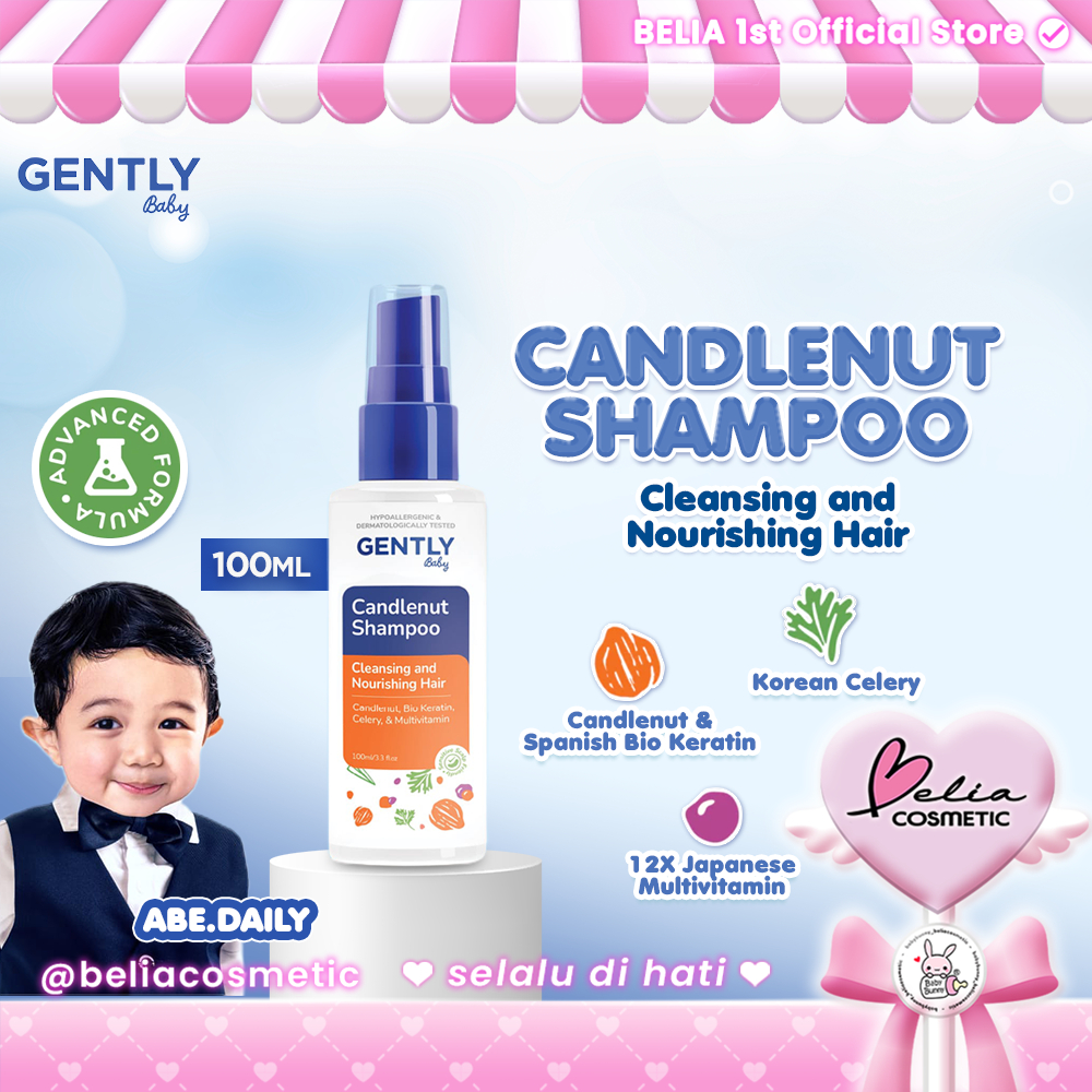 ❤ BELIA ❤ GENTLY Candlenut Shampoo | Shampoo Kemiri Bayi dan Anak | Calming Baby | Non SLS/SLES | Am