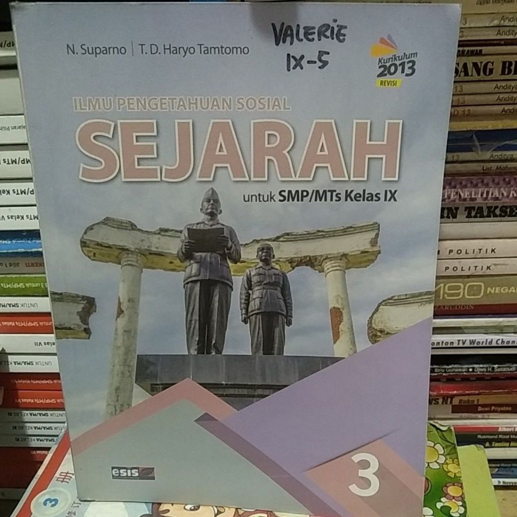 Buku IPS sejarah SMP kls 3-9/1X esis