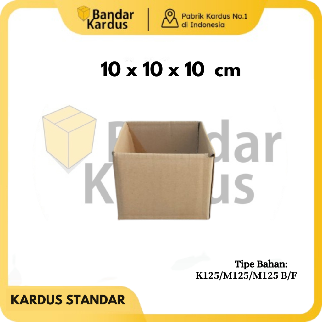 

Kardus Standar | Box Packing Multifungsi Uk 10x10x10 cm ( ISI 1 pcs )