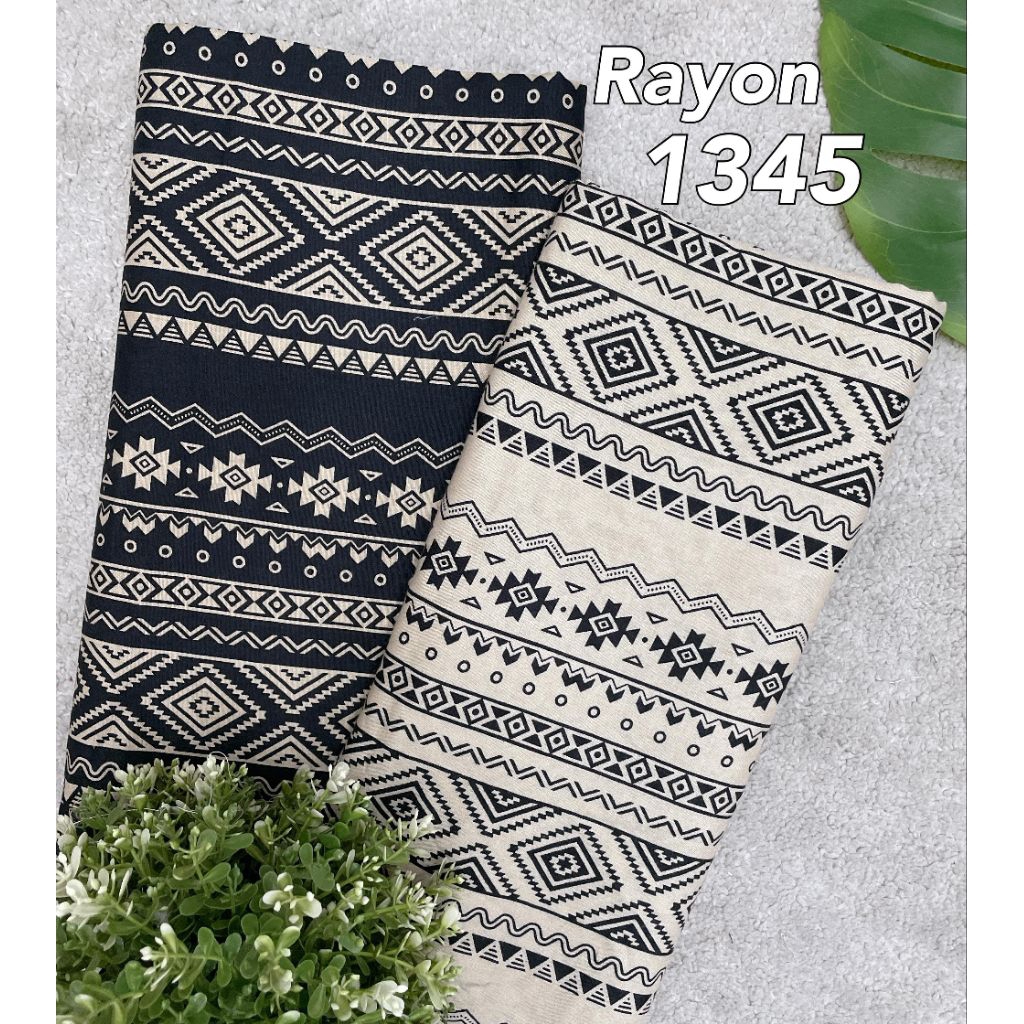 Kain Batik Meteran Katun Rayon Viscose Motif Etnik Rayon 1345 Kain Batik Kemeja Gamis,Dress,Blouse,K
