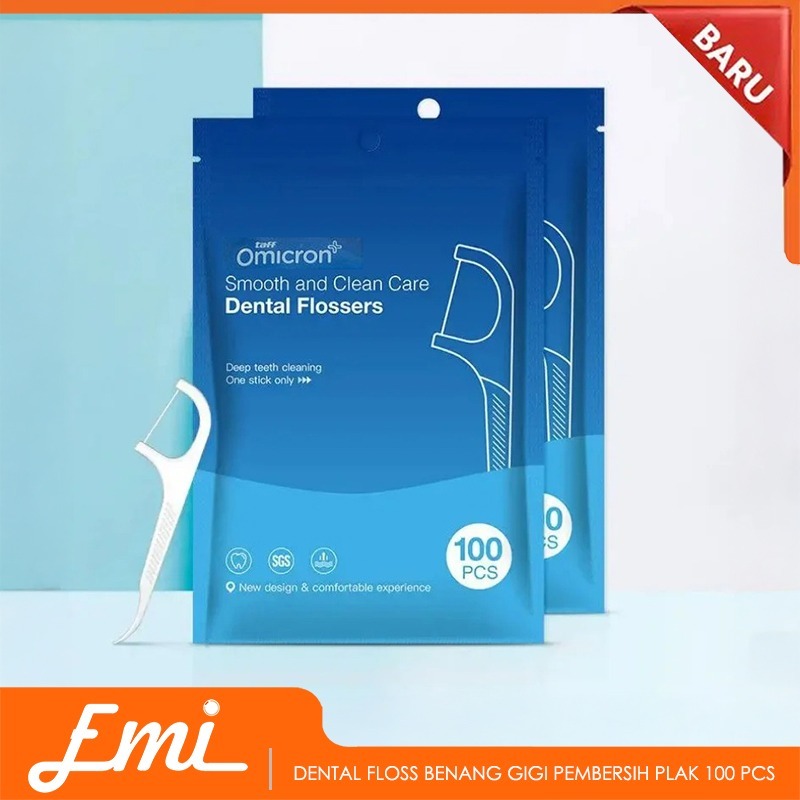 Dental Floss Benang Gigi Pembersih Plak 100 PCS Tusuk Gigi Pembersih Sela Sela Gigi