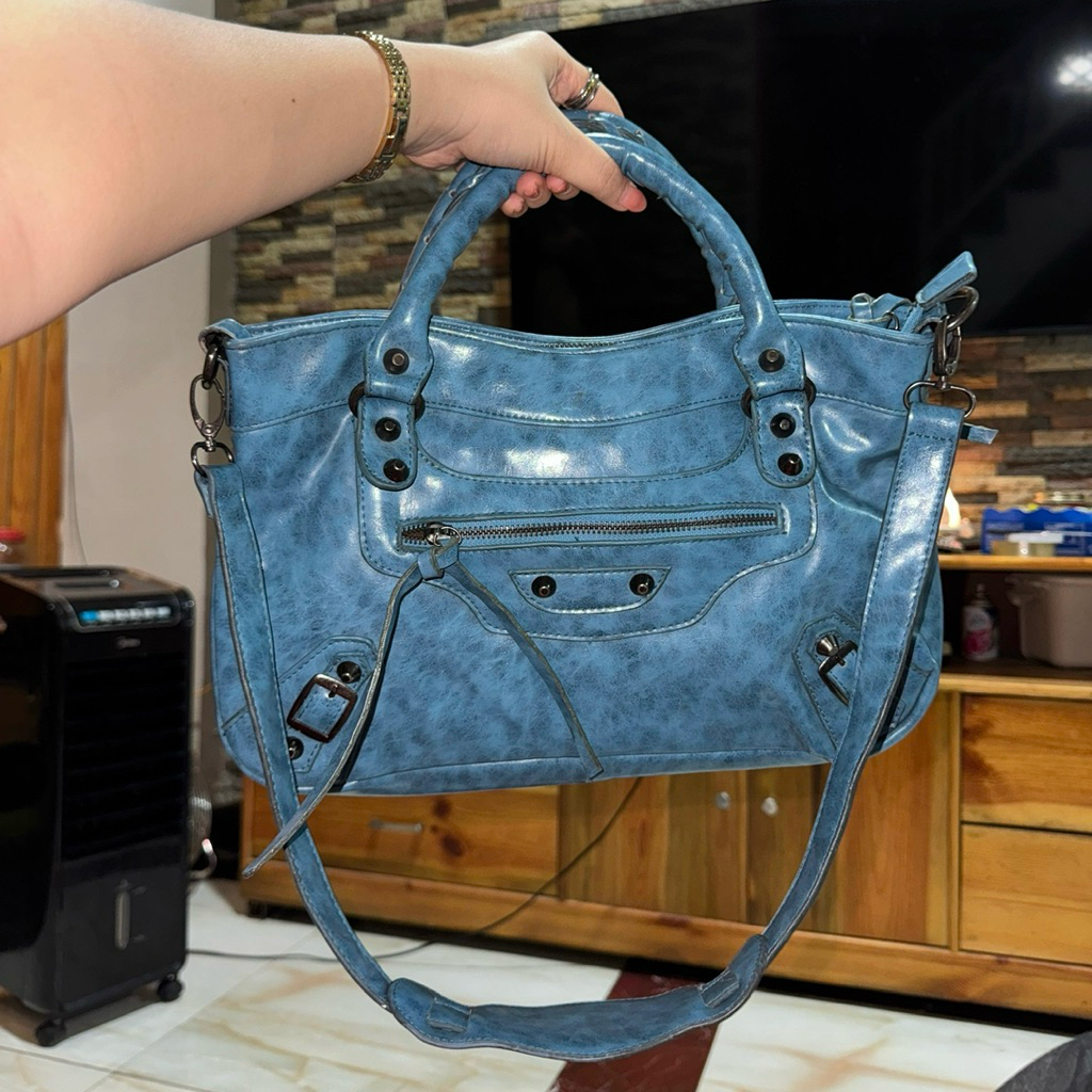 Balenciaga City Sky Blue Vintage