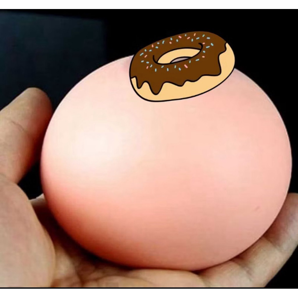 Squishy Anti Stress Ball Bentuk Breast Baby Feeding - Brown