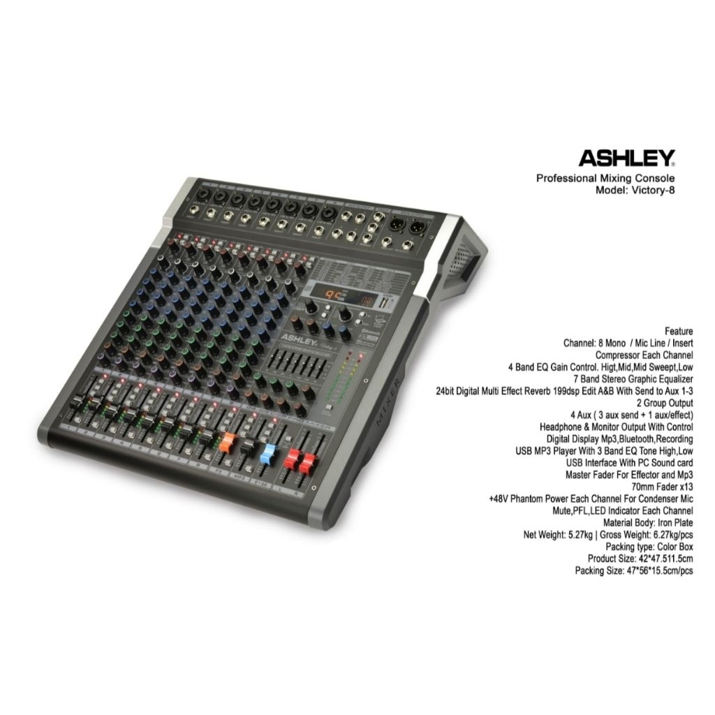 mixer audio 8 channel original ashley victory 8 mixer karaoke