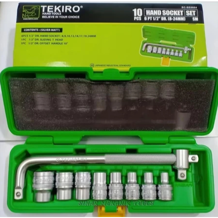 Termurah Tekiro Kunci Shock Set 10 Pcs 8 - 24 mm Box Plastik 6 PT or 12 PT Original/TEKIRO KUNCI SHO