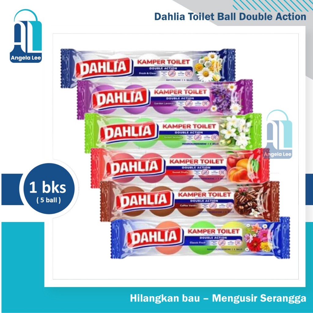 Dahlia Kapur Barus Kamper Toilet Ball Double Action isi 5 Hilangkan Bau