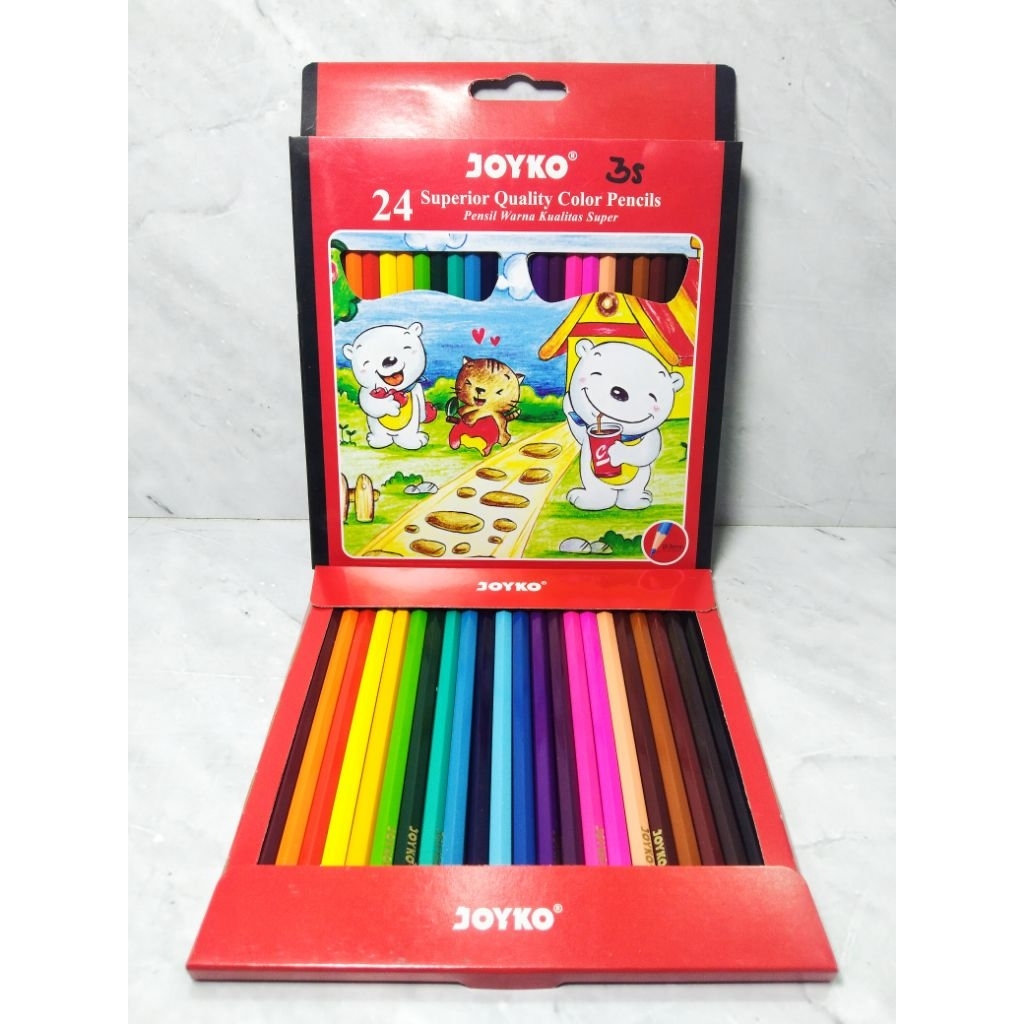 

PENSIL WARNA JOYKO ISI 24 WARNA / PENSIL CAT KAYU ISI 24 WARNA - JOYKO