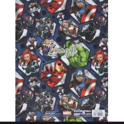 

kertas kado doff gambar superhero super hero