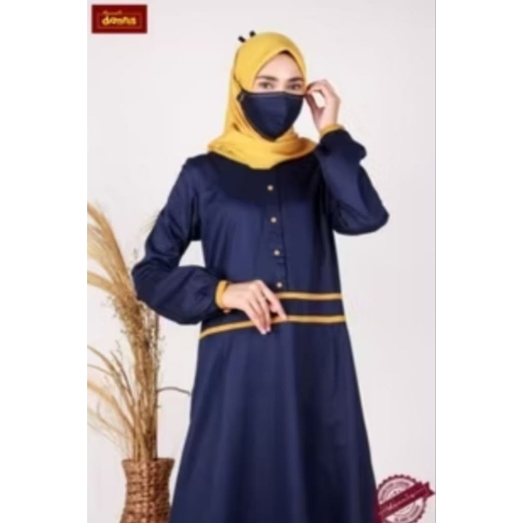 abaya dewasa dannis,220601,UK xs,warna navy,,promo