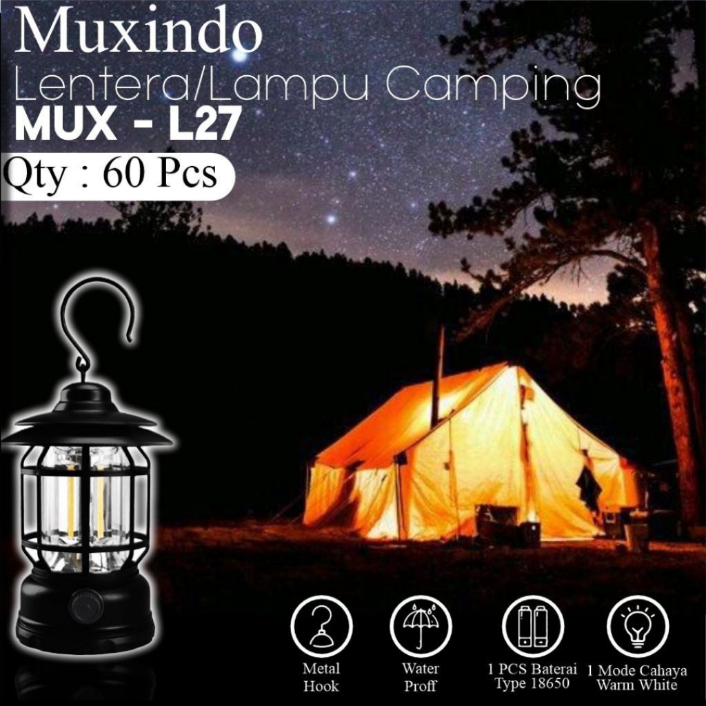 Lampu Emergency / Camping LED Bentuk Lentera Merek Muxindo MUX-L27