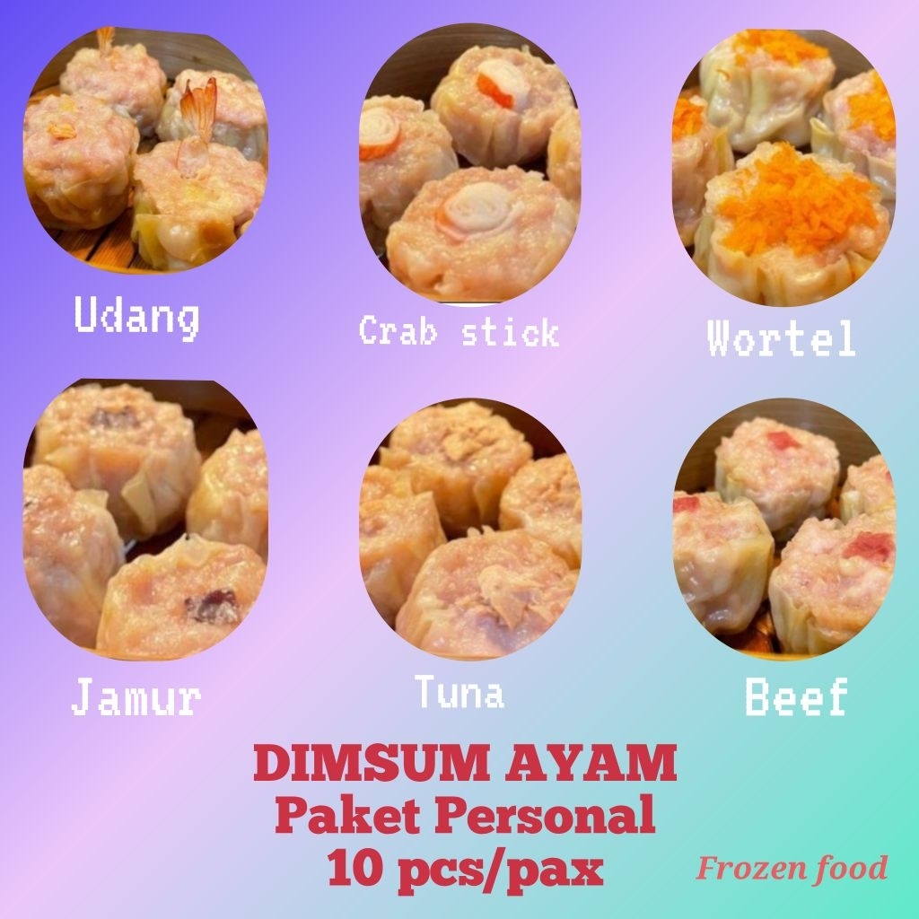 

Dimsum ayam frozen personal pack isi 10 pcs