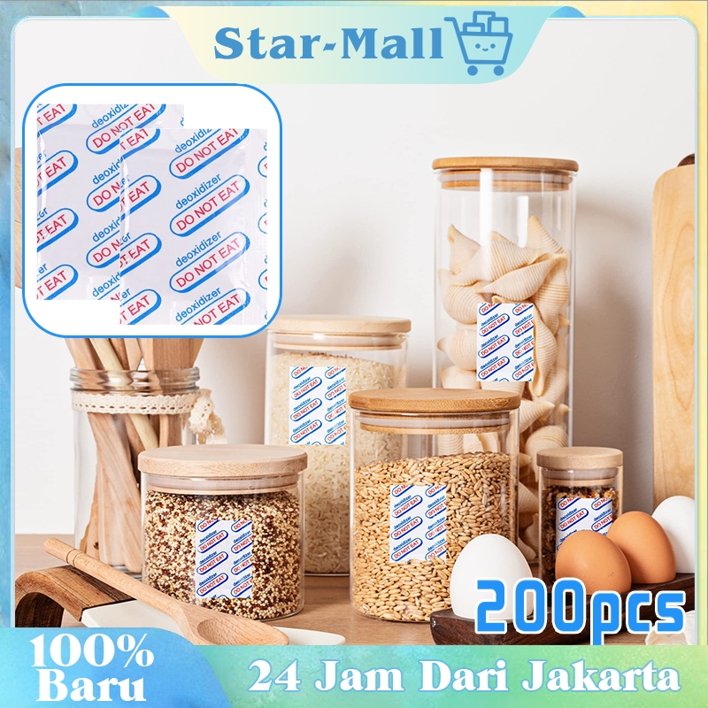 

200Pcs 30cc Obat Pengawet Makanan Desiccant Obuster Penyerap Oksigen