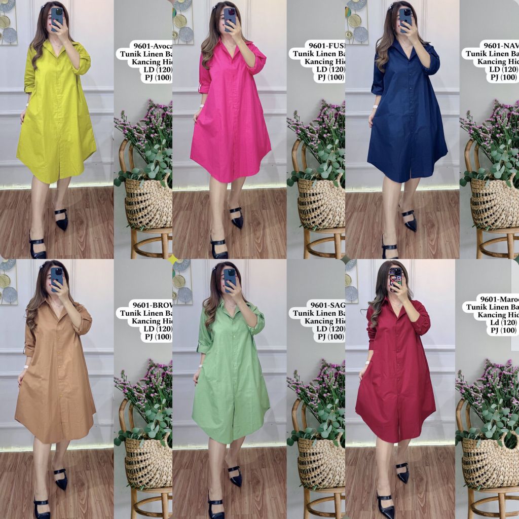 Tunik 9601 Tunik Linen Bangkok - ELK