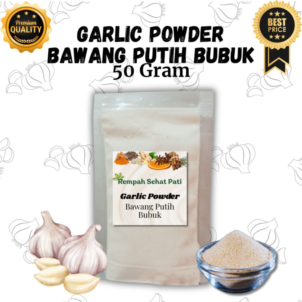 

Bawang Putih Bubuk 50 gram - Garlic Powder - Bawang Putih Bubuk
