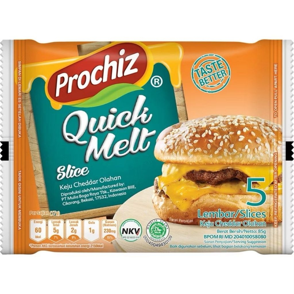 

Prochiz Quick Melt 5 Slices 85 gram