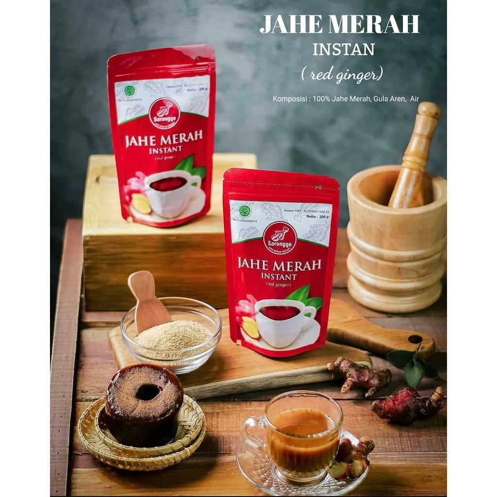 

Sarongge Jahe Merah Instant 100% Alami Tanpa Pengawet 200g Meningkatkan Daya Tahan Tubuh Mengobati Sakit Kepala Cegah Radang Usus - 200 gr