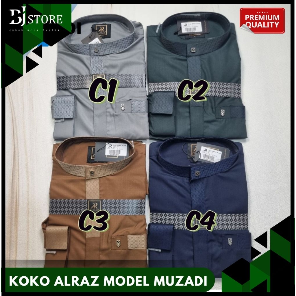 Koko Alraz MUZADI Lengan Panjang /Alraz Koko Katun Premium /Kemko Dewasa