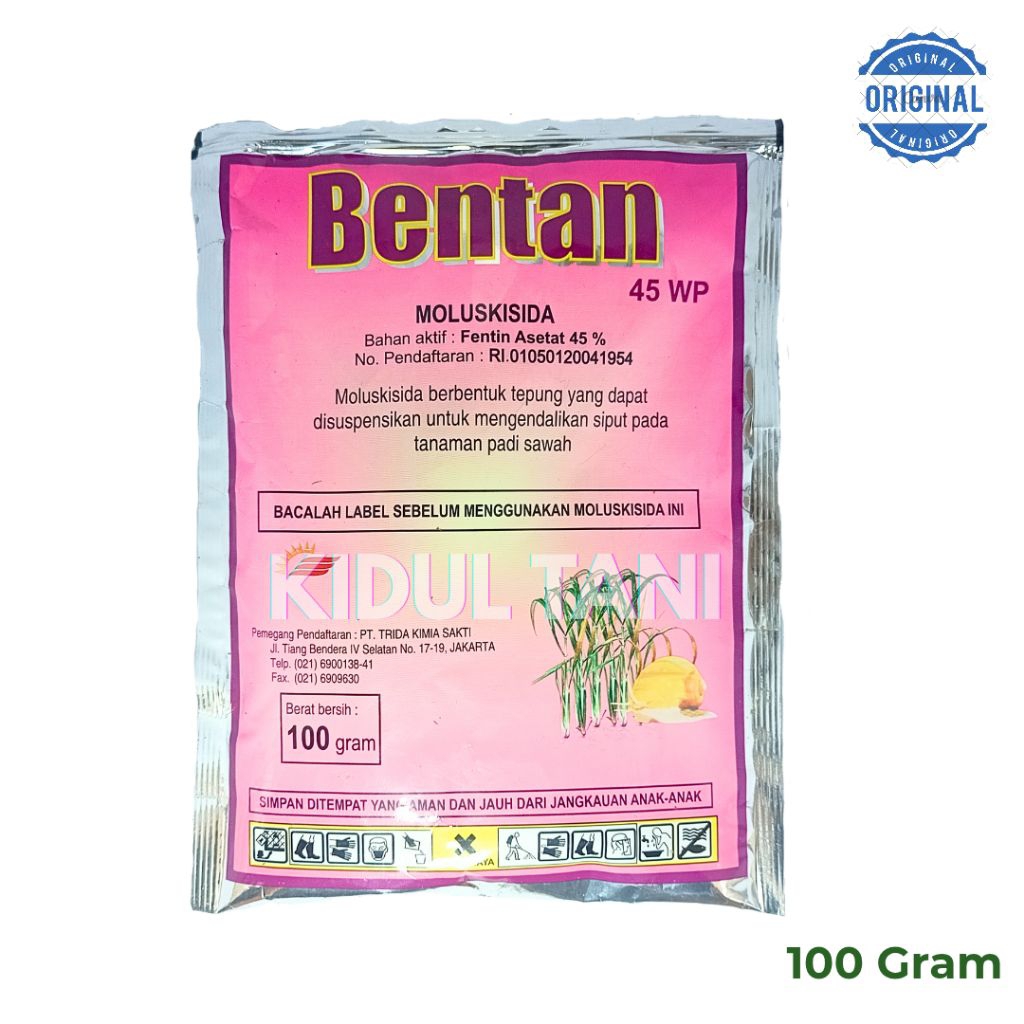 BENTAN 45 WP - 100 gram merah moluskisida racun pembasmi Siput Keong mas Moluskisida