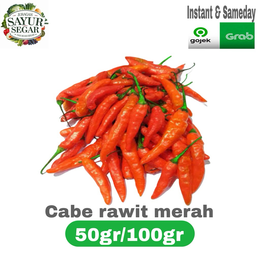 

Cabai/cabe RAWIT MERAH/ Cabe gerandong 50gr/100gr murah instant