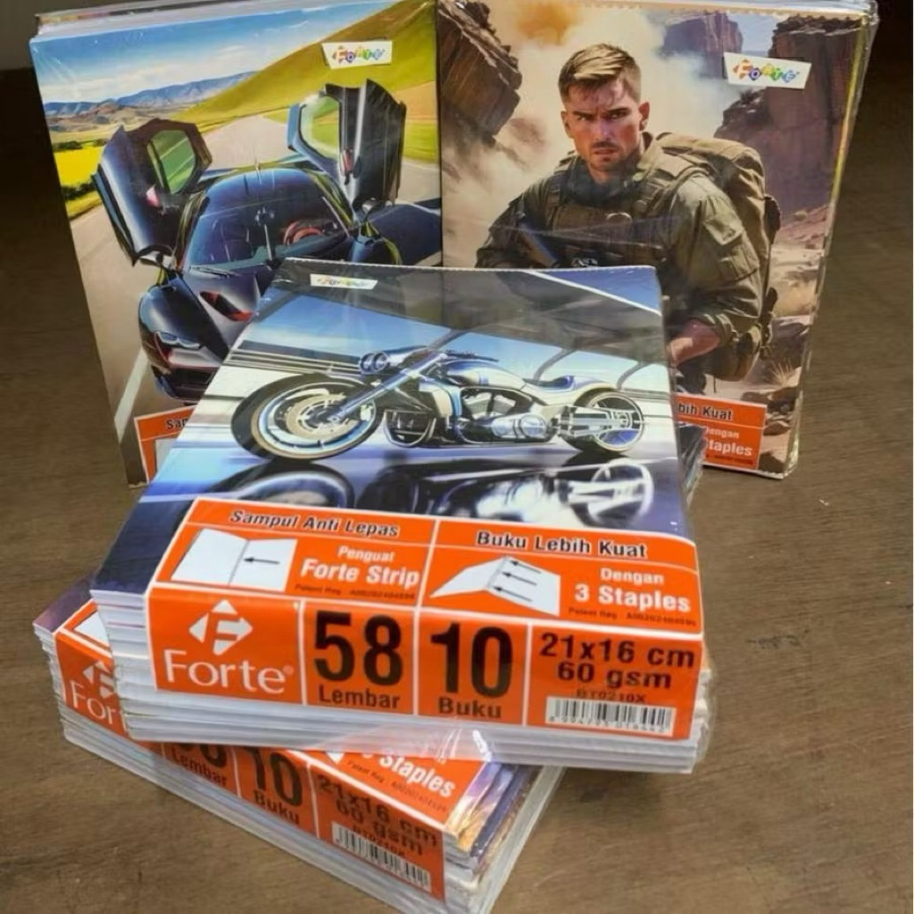 

Buku Tulis forte 58 lembar {1Pcs} Anti lebas