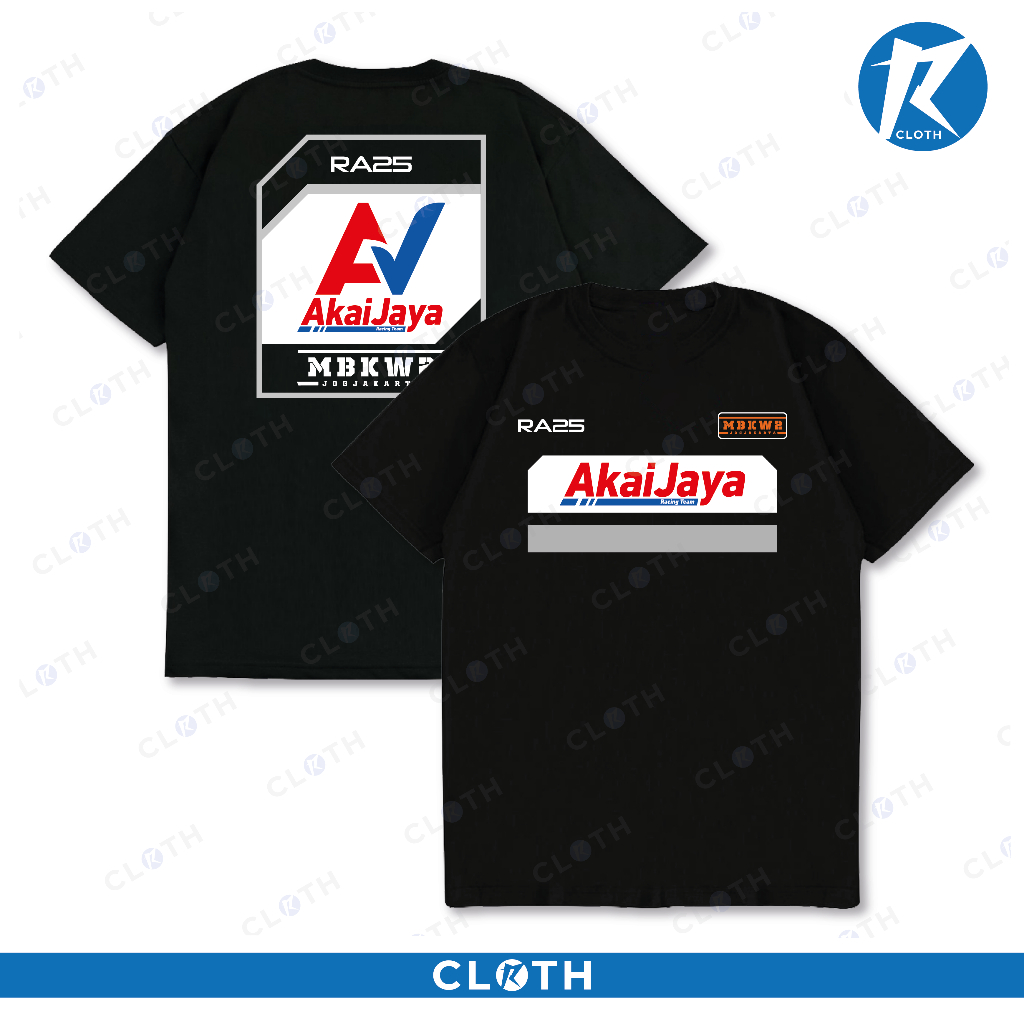 T-SHIRT KAOS AKAI JAYA RACING TEAM MBKW2 YAMAHA RACING COMBED 24S