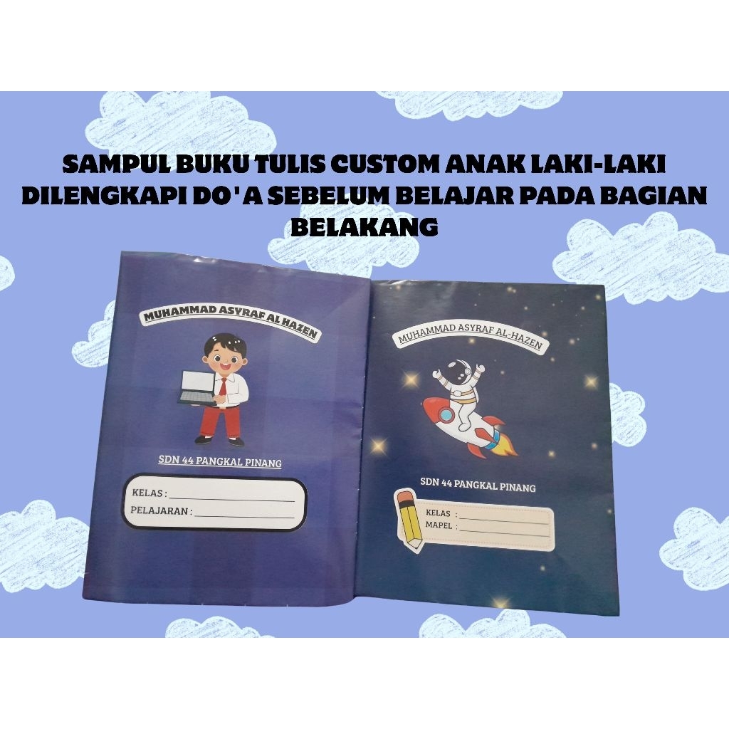 

SAMPUL BUKU CUSTOM ANAK LAKI-LAKI 40.000/10 LEMBAR