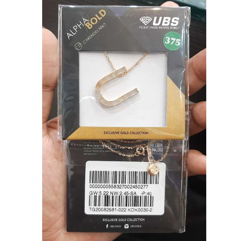 KALUNG CAREN DELANO ALPHA BOLD LETTER U KADAR 375