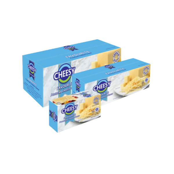 

Cheesy Favourite Keju Cheddar Olahan - 1,9 Kg