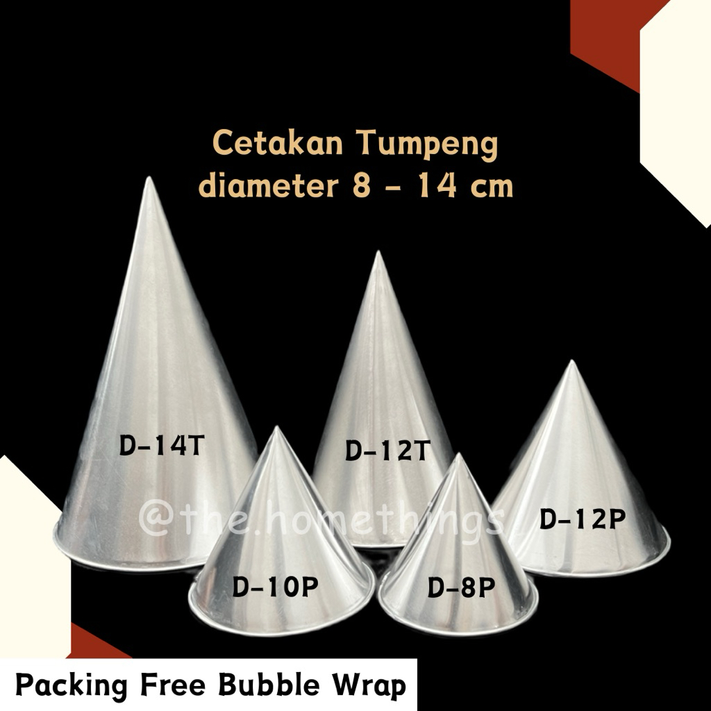 @the.homethings - CETAKAN TUMPENG NASI DIAMETER 8, 10, 12, 14 / CETAKAN TUMPENG MINI / CETAKAN TUMPE