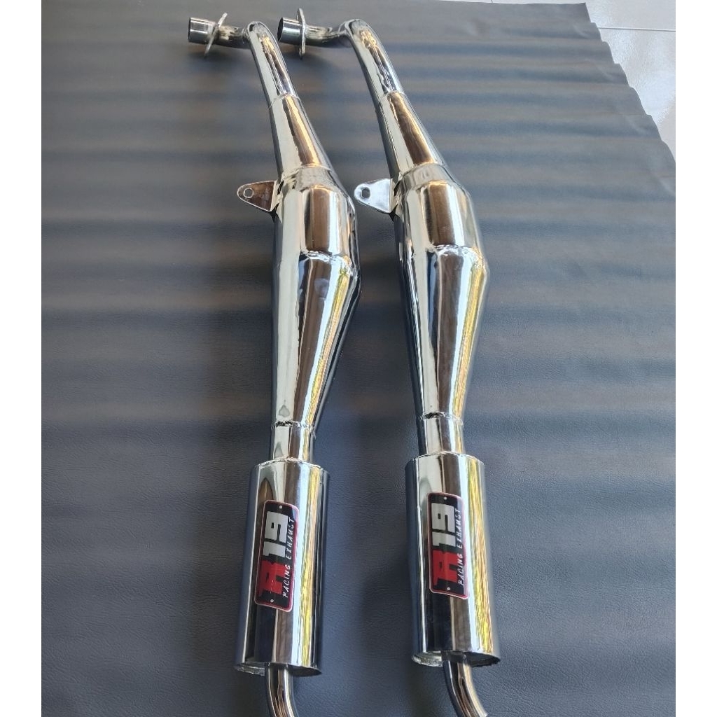 KNALPOT FIZ R F1ZR FIZR FORCE 1 STANDAR RACING ORIGINAL R19 FULL CHROME SUARA RASA NINJA