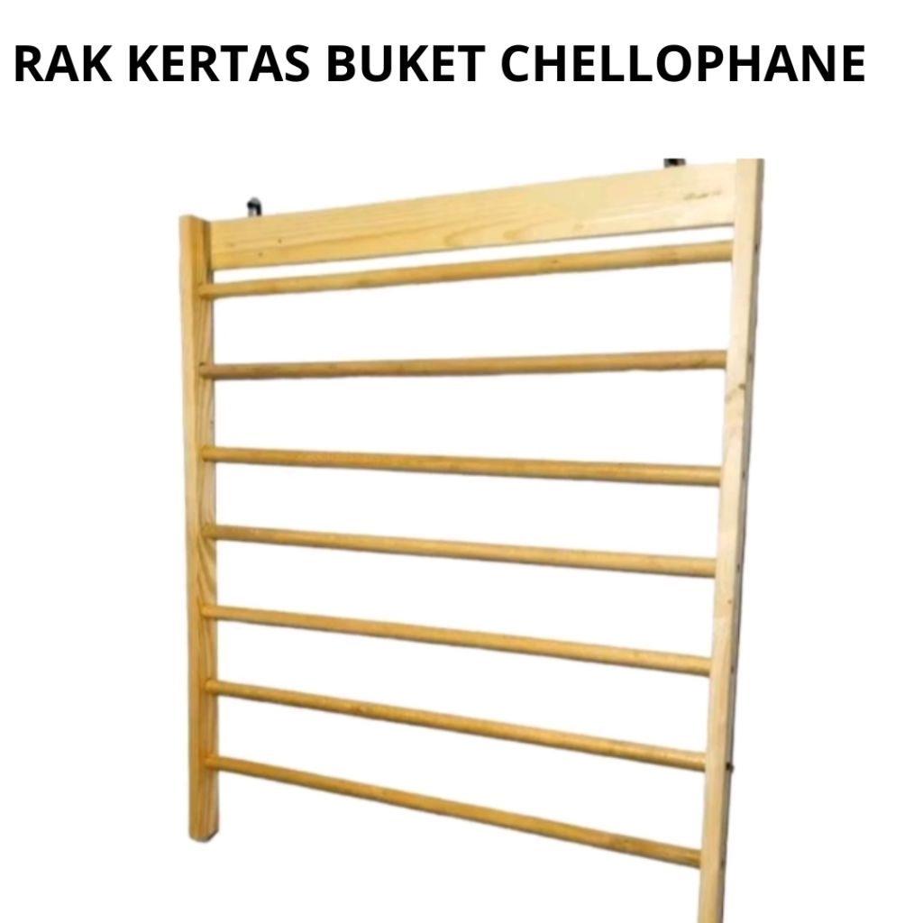 Rak Kertas Wrapping Buket Gantungan Kertas Buket Chellophane Rak Kertas Kado Rak Tempel Dinding Rak 