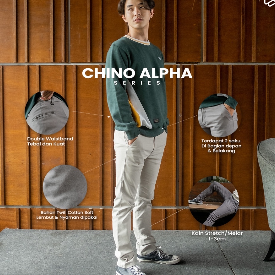 BAPIN Alpha Chino Long Pants  Celana Chino Pria