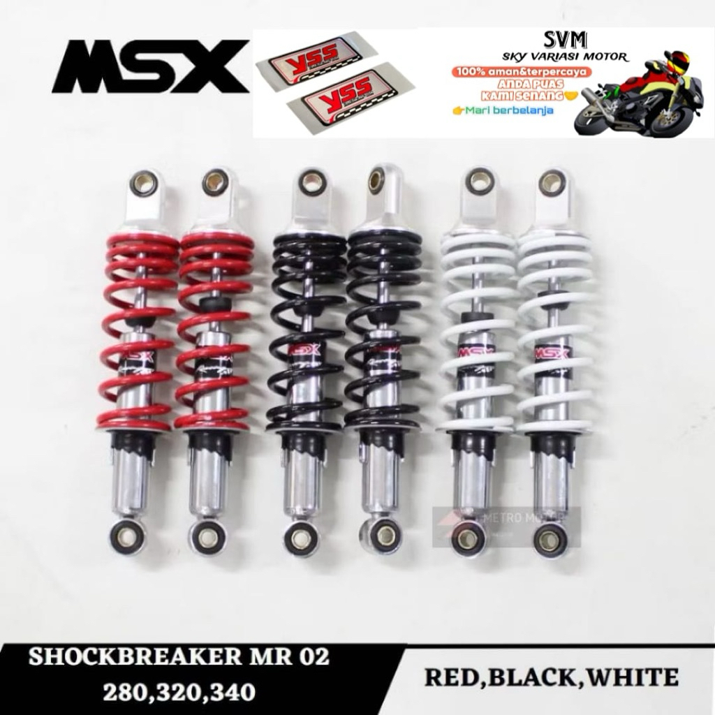 Shockbreaker Shock non tabung Copy YSS Uk280/340mm bonus stiker YSS jupiter Vega Fizr rxk dll