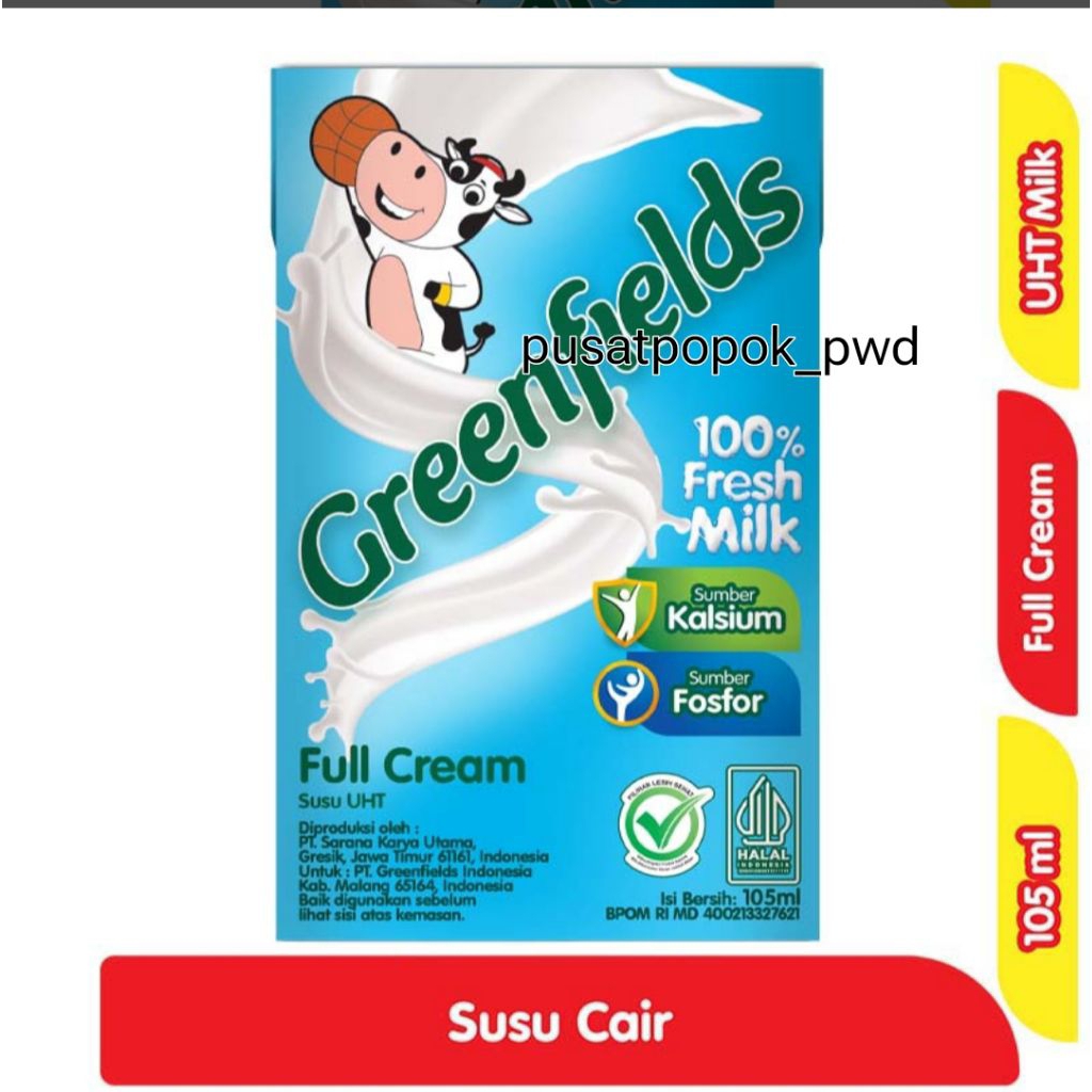 

SUSU KOTAK UHT GREENFIELDS FULL CREAM 105 ML