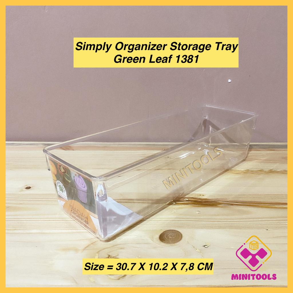 Organizer Kulkas / Wadah Serbaguna Acrilic / Green Leaf 1381