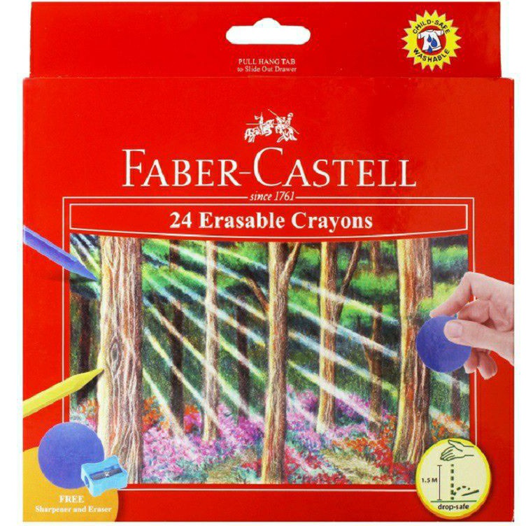 

KODE L16K Erasable Crayons 24 Warna Faber Castell Crayon Hapus