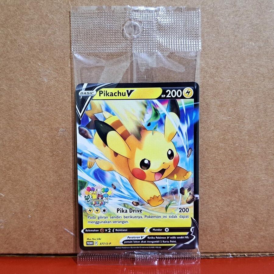 Pikachu V 377/S-P Fanfare Perayaan Festival Jakarta Promo Sealed Pack Pokemon TCG Card Indonesia Ori