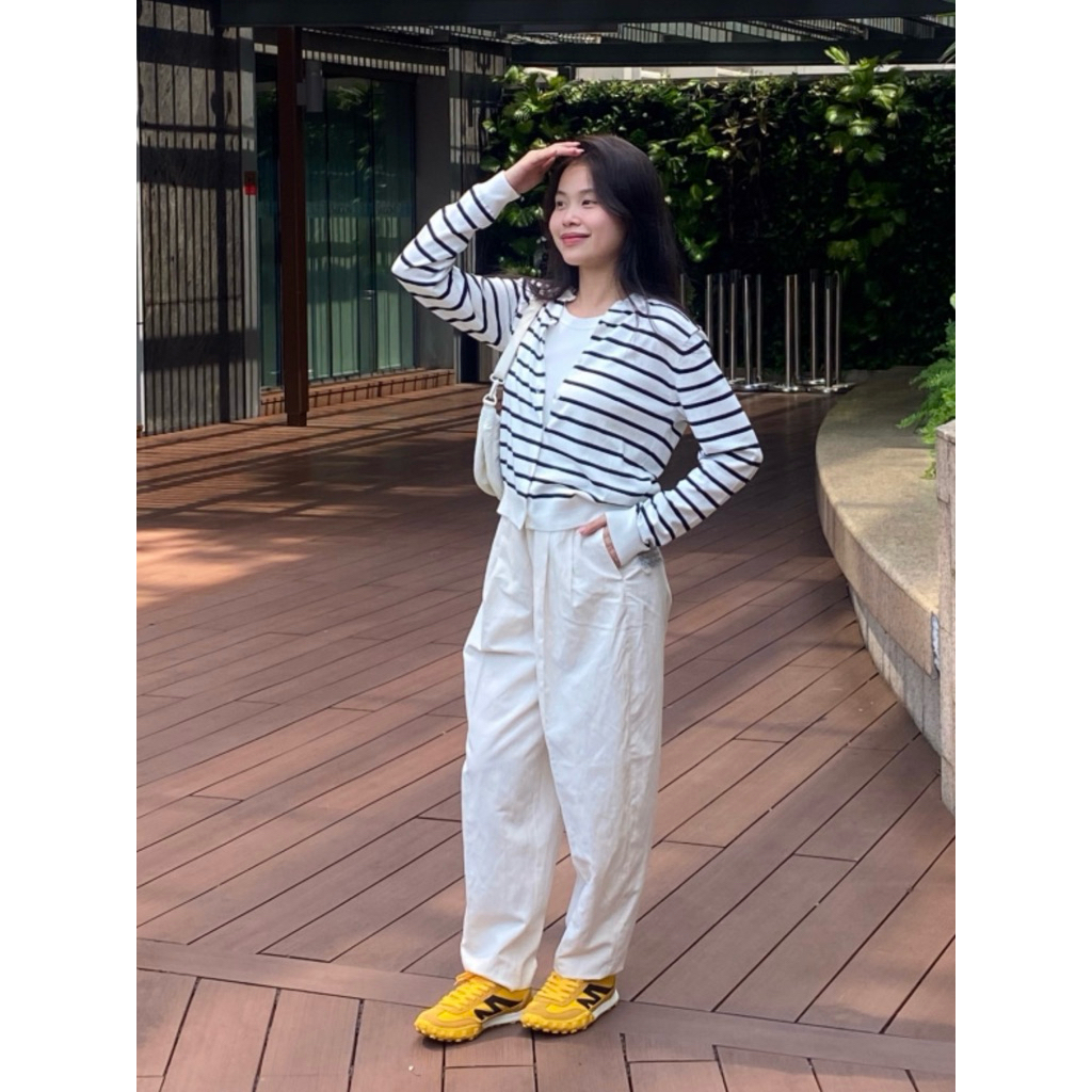 WOMEN Halter Neck Bra Sleeveless Top | Stripe (Tank Top) Atasan Bra Kerah Halter Tanpa Lengan | Gari