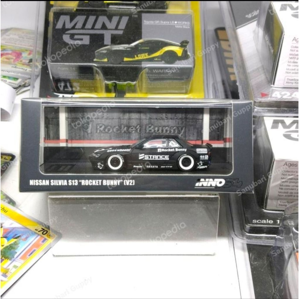 Inno 64 Nissan Silvia S13 Rocket Bunny V2 Matte Black