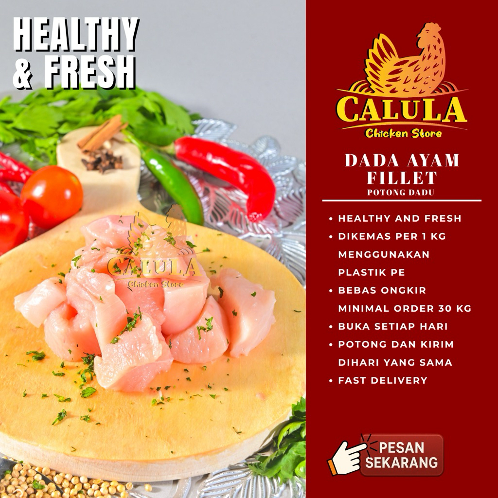 

Dada Ayam Fillet Potong Dadu 1kg
