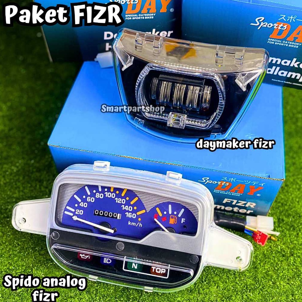 KODE O69J PAKET FIZR LAMPU DEPAN LED FIZR SPIDO SPEEDOMETER FIZR SET LAMPU LED SPORTSDAY