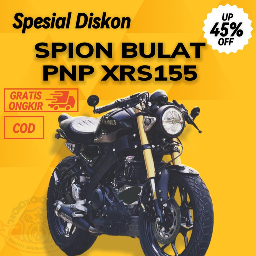 SPION JALU BULAT LIPAT BAR END PNP YAMAHA XSR155 CAFE RACER BISA COD GRATIS ONGKIR
