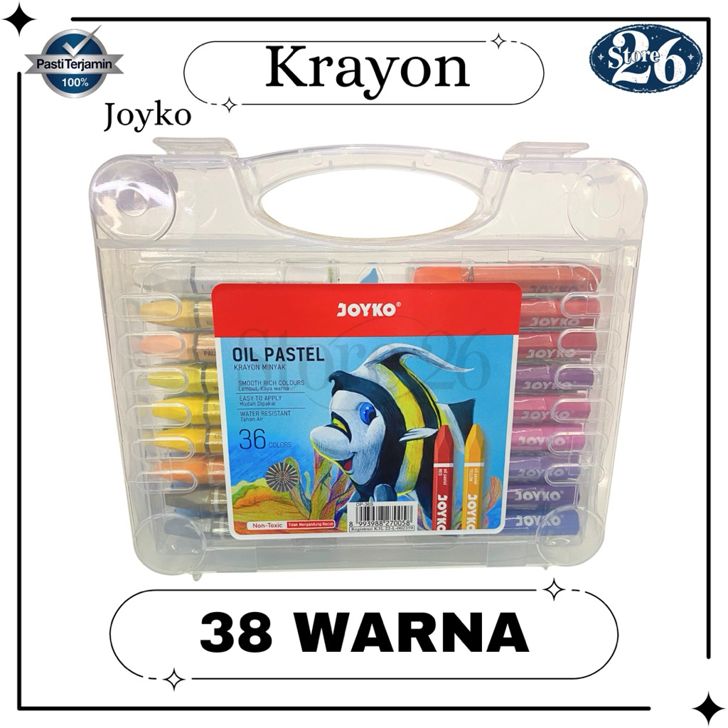 

Krayon Joyko 38 Warna / Oil Pastel Mewarnai