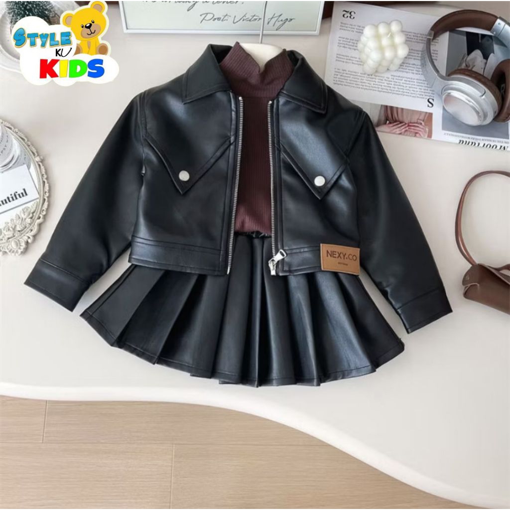 PAKET HEMAT JAKET DAN ROK ANAK PEREMPUAN LUCU PAKET FASHION SHOW TERBARU