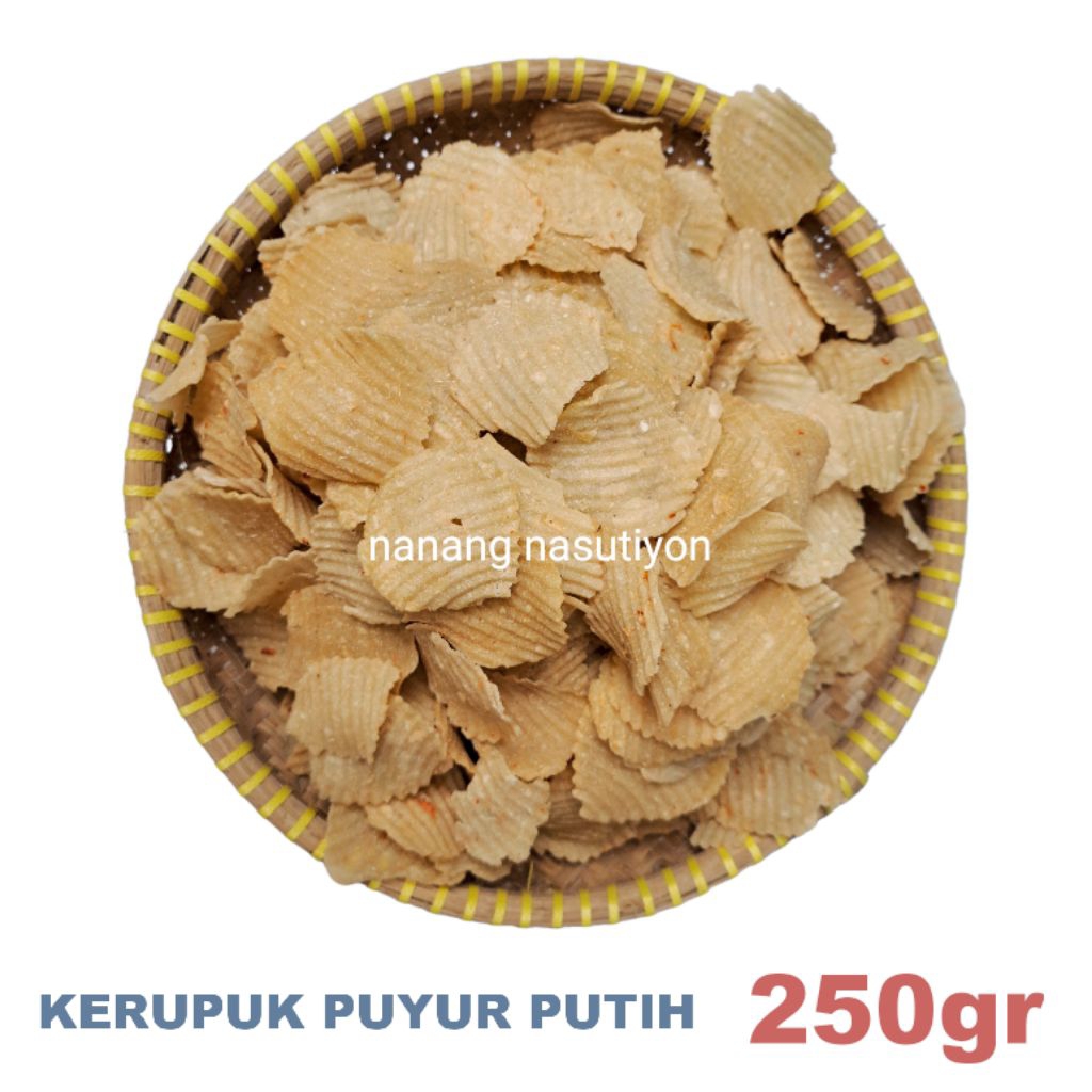 

KERUPUK SINGKONG PUYUR PUTIH MENTAH SIAP GORENG KEMASAN 250 GRAM